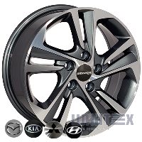 Zorat Wheels BK5210 6.5x16 5x114.3 ET50 DIA67.1 GP