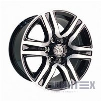 Replica TY718 7.5x17 6x139.7 ET25 DIA106.1 BKF