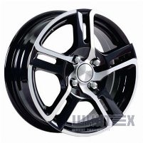 Skad Спрут 5.5x14 4x98 ET35 DIA58.6 Алмаз черн