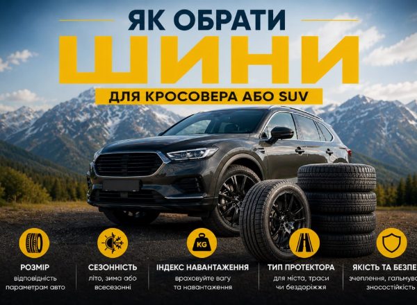 Як обрати шини для кросовера або SUV: повний гід для безпечної їзди