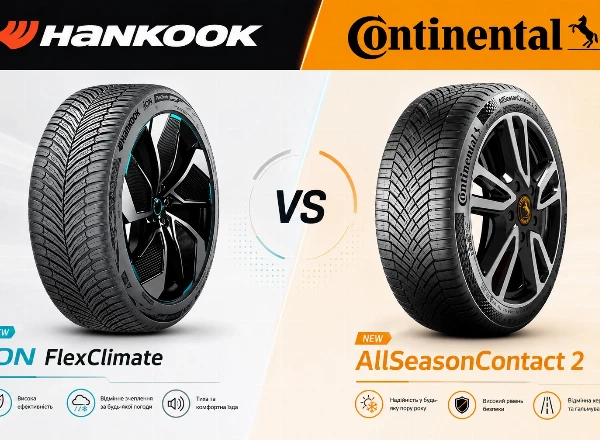 Hankook iON FlexClimate vs Continental AllSeasonContact 2 — тест EV-шин 2026
