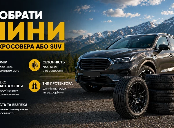 Як обрати шини для кросовера або SUV: повний гід для безпечної їзди