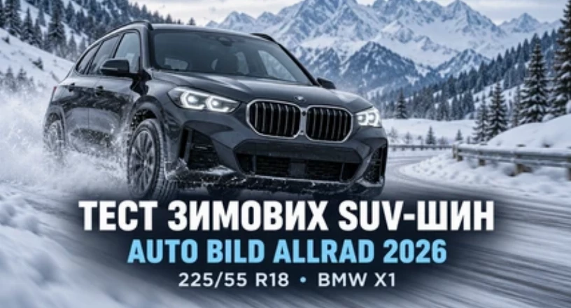 Тест зимових SUV-шин Auto Bild Allrad 2026: 10 моделей 225/55 R18